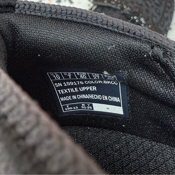 NEW Skechers Black Charcoal Leopard Bow Arch Fit Living Women’s Loafers Sz 10 - Picture 6 of 11